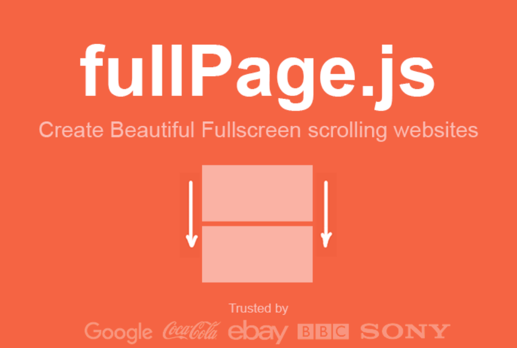 fullPage.js 创建全屏滚动网站工具库截图