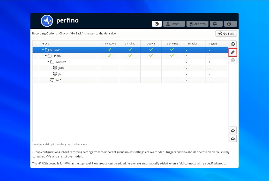 perfino Java 性能监控分析工具软件截图