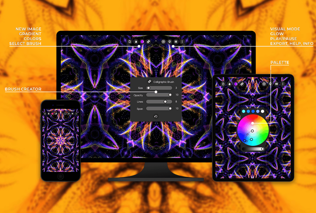 Inspirit創意藝術萬花筒繪畫工具軟體截图