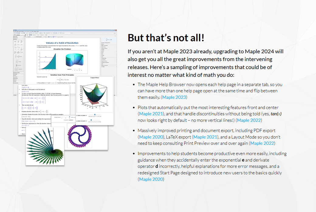 Maple mathematical engineering scientific computing tool software截图