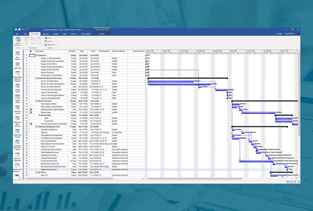 Seavus Project Viewer MS Project 項目檔案檢視器工具軟體截图