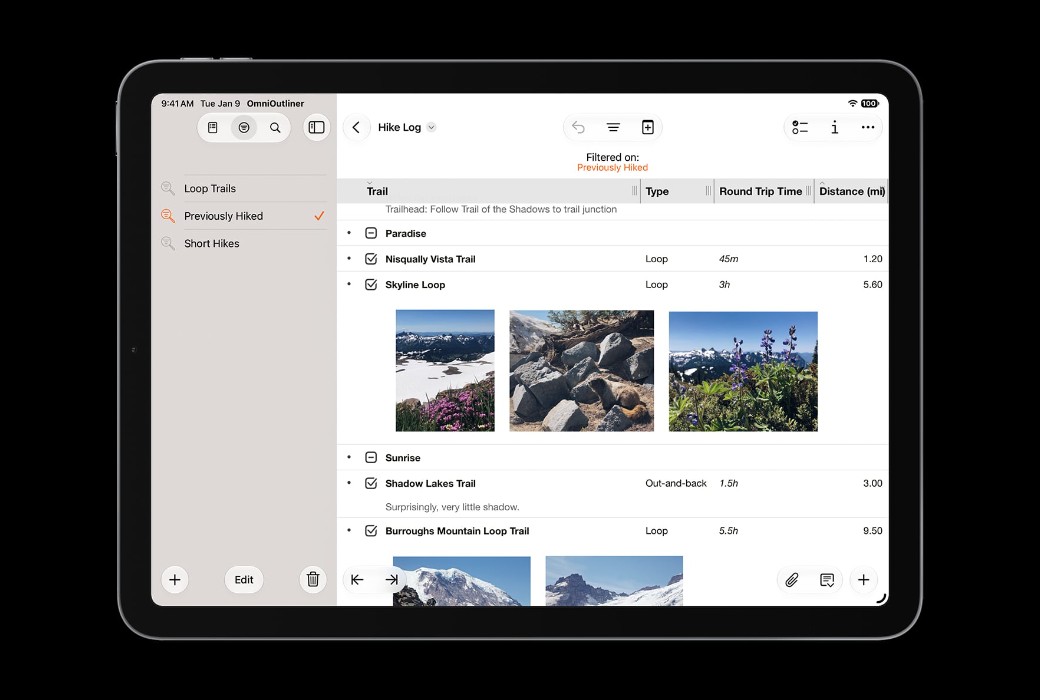 OmniOutliner 6 for Mac 信息大纲记录软件截图