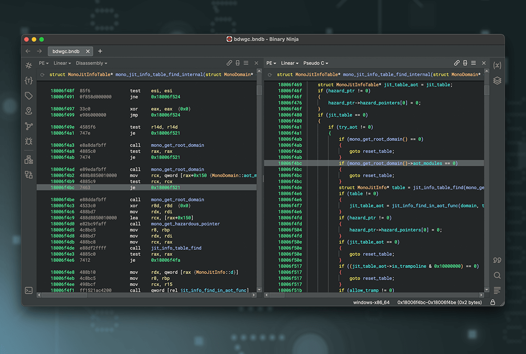 Binary Ninja Interactive Decompiler Tool Software截图