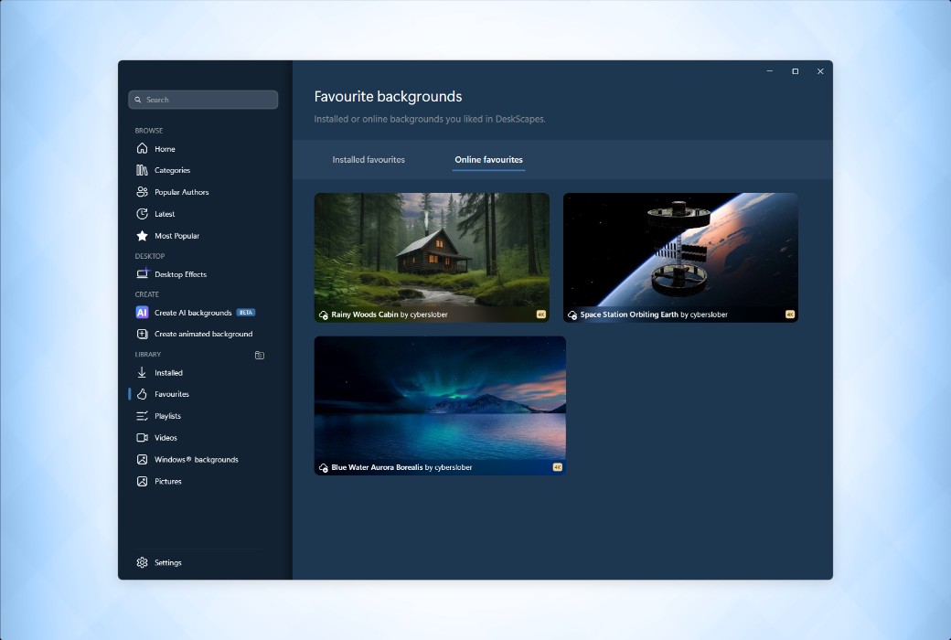 DeskScapes 2026 Dynamic Desktop Wallpaper Video Tool Software截图
