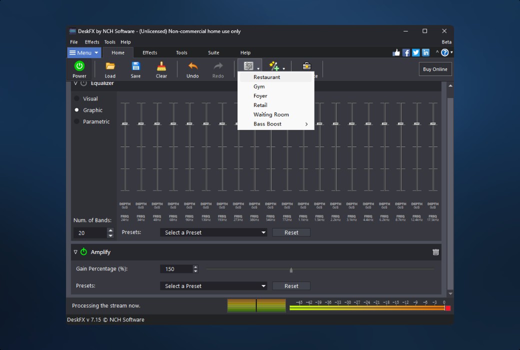 DeskFX Professional 오디오 향상 도구 소프트웨어截图