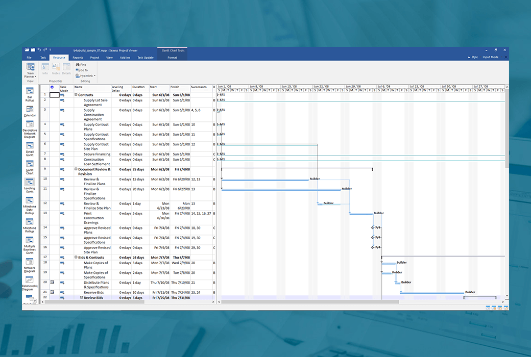 Seavus Project Viewer MS Project 項目檔案檢視器工具軟體截图