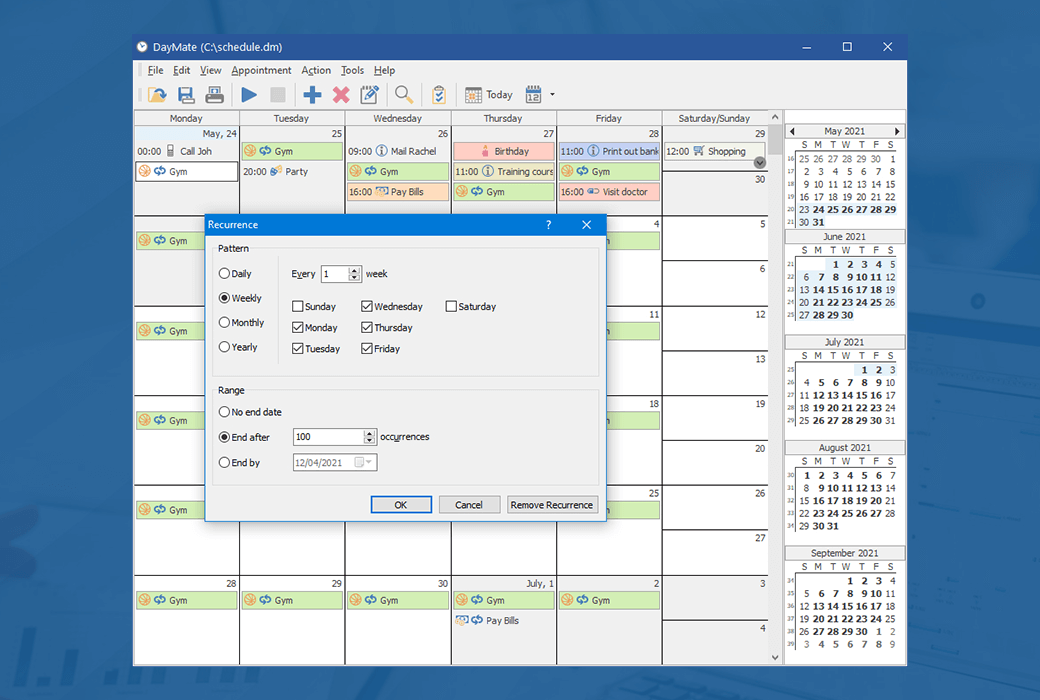 DayMate multifunctional schedule planning tool software截图