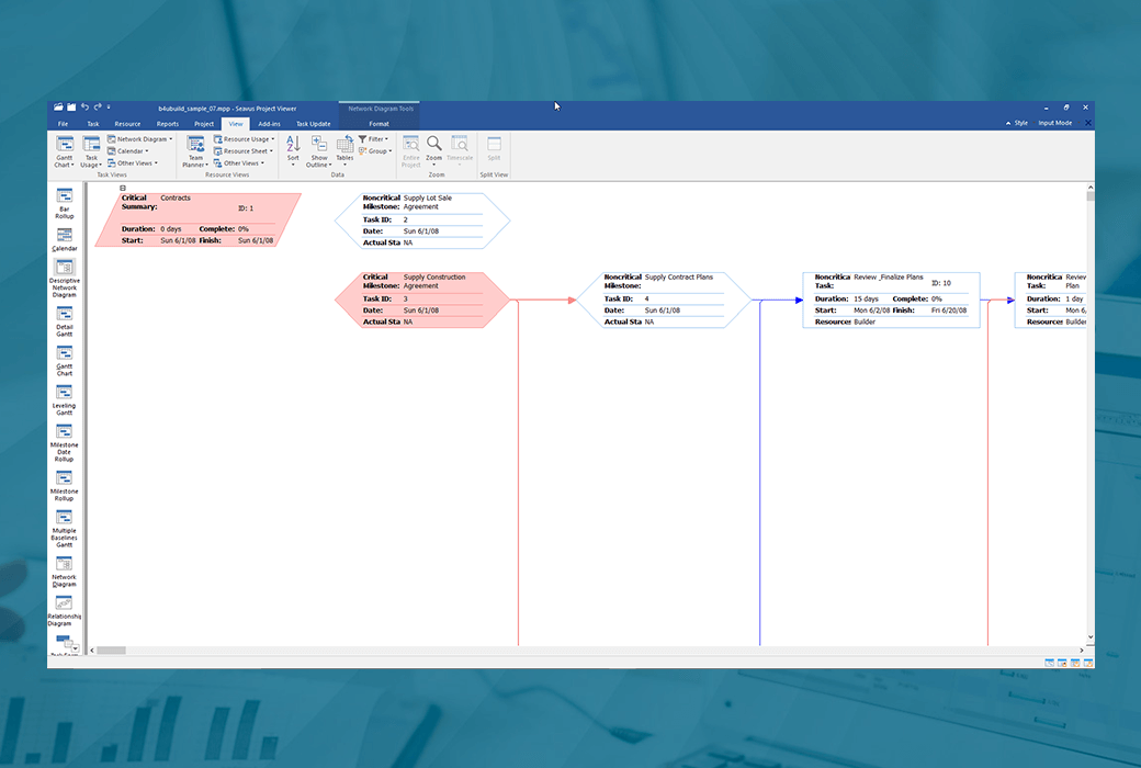 Seavus Project Viewer MS Project 項目檔案檢視器工具軟體截图