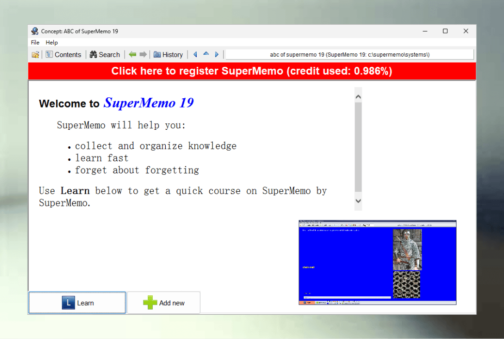 SuperMemo 19 超级记忆大师学习工具软件截图