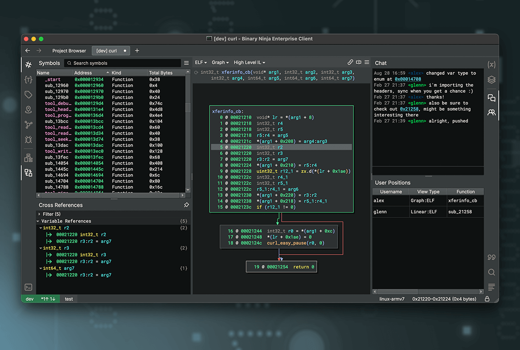 Binary Ninja Interactive Decompiler Tool Software截图