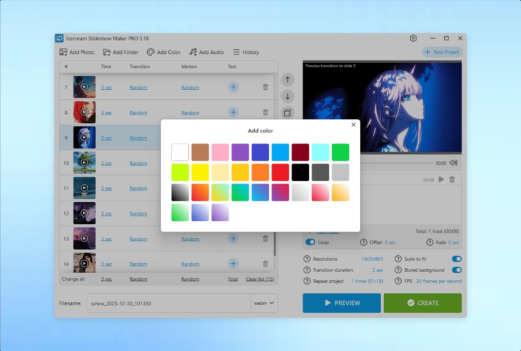 Icecream Slideshow Maker Phần mềm tạo video trình chiếu截图