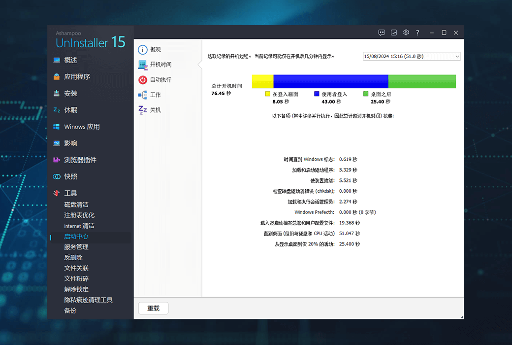 Ashampoo UnInstaller 15 PC 系统优化清理软件截图