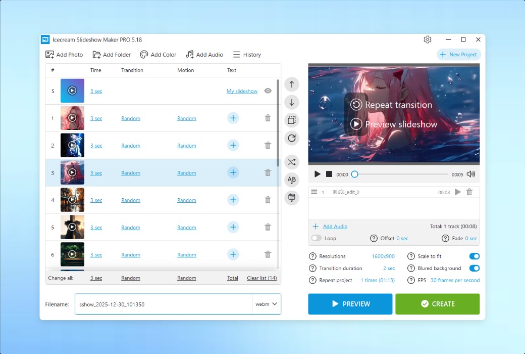 Icecream Slideshow Maker Phần mềm tạo video trình chiếu截图